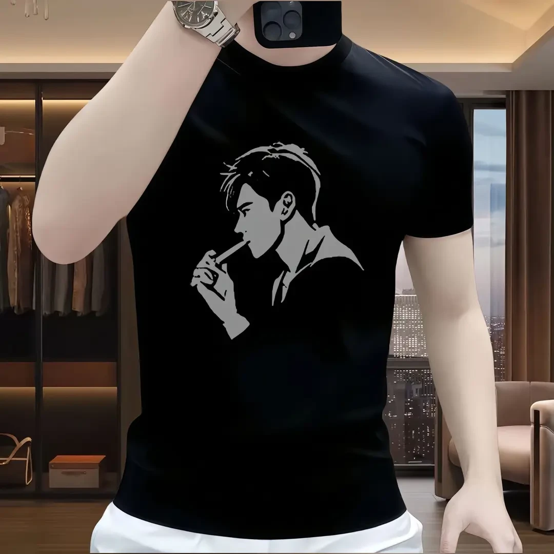 2025新款爆款夏季纯棉半袖痞帅高档男士短袖T恤体恤潮牌百搭上衣T