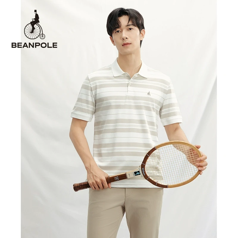 【新品】BEANPOLE滨波 2025春夏男士商务条纹短袖POLO衫BC5342Z16