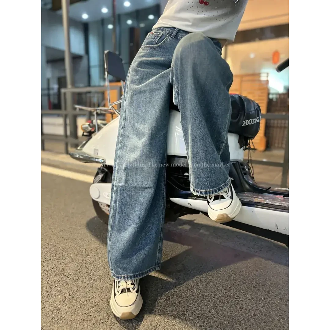 欧阳【199】代96MWMA超火爆安格拉红皮牌窄版阔腿牛仔裤~