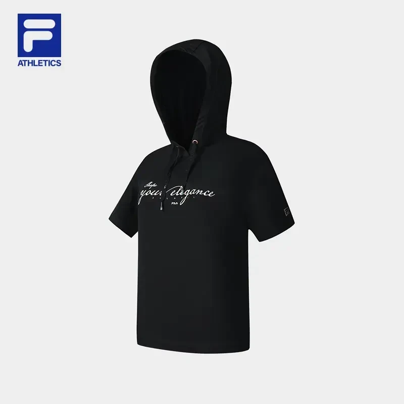 Fila/斐乐新款女子【休闲时尚百搭连帽短袖T恤】舒适休闲百搭
