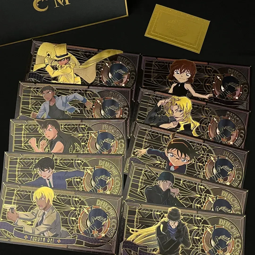 【正版】黑色烫金版名侦探柯南纪念币工藤新一琴酒贝尔摩德纪念礼品