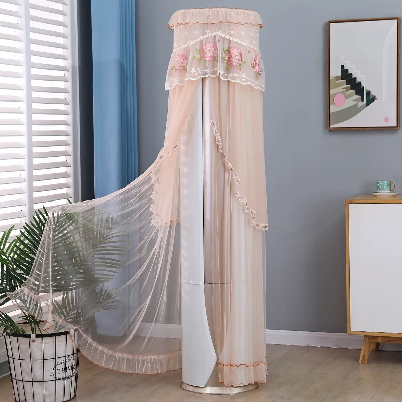 立式圆柱形空调罩2024年新款客厅圆柜机防尘罩开机不取空调挡风帘