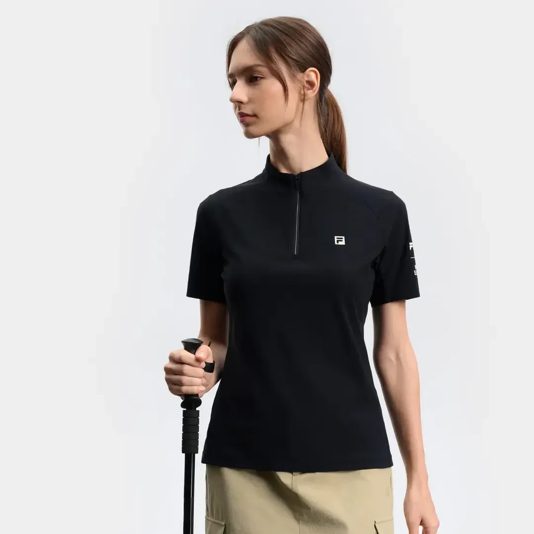 Fila/斐乐夏季新款女士简约修身显瘦运动时尚短袖T恤A51W527103A