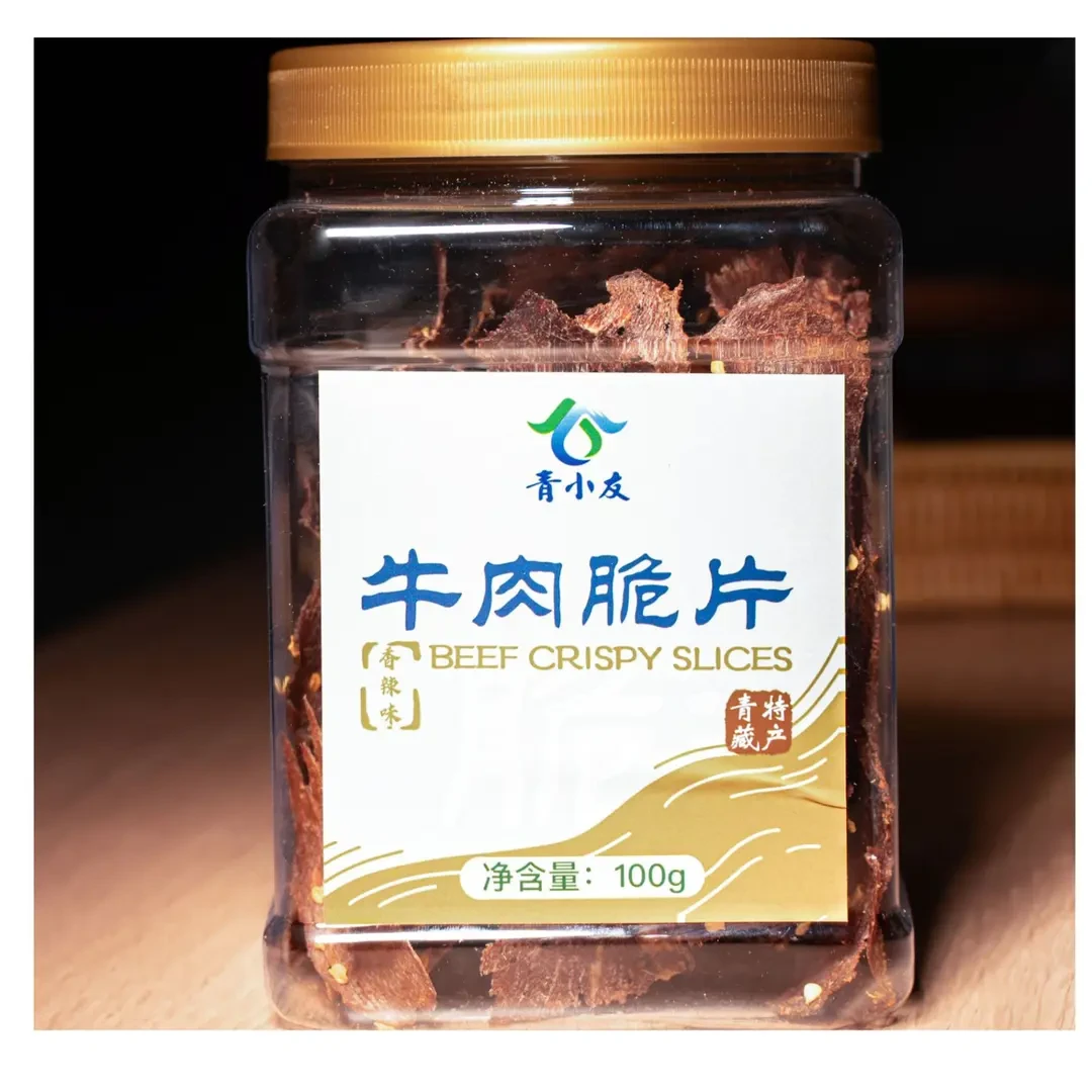 青藏高原 牛肉脆片100g/瓶