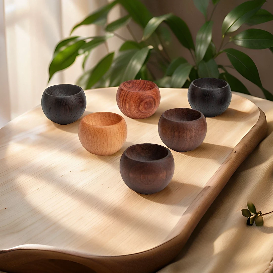 不倒翁扩香木摆件车载留香装饰家用桌面精油香水木质扩香器小圆蛋