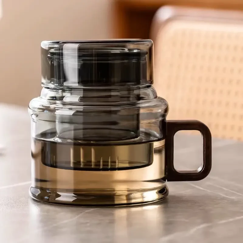 复古高硼硅玻璃玻璃茶具大容量耐热泡茶水壶款吨吨杯女士专用