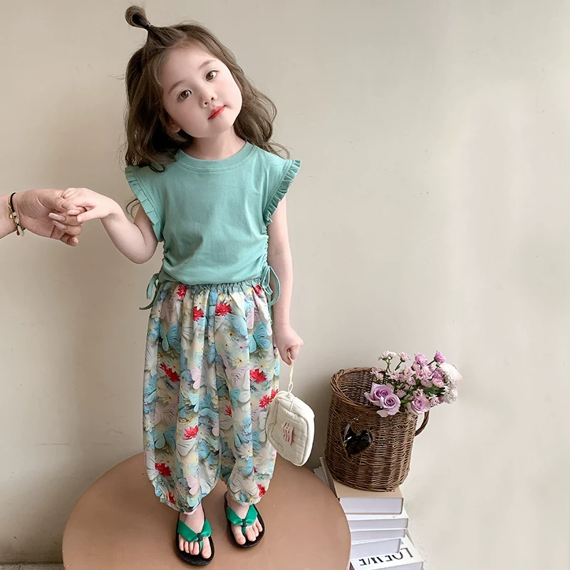 女童套装超好看夏季夏款新款洋气时髦儿童夏装宝宝夏日时尚两件套