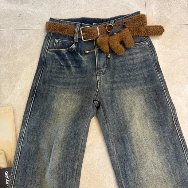 (番茄)x加绒复古牛仔裤19133