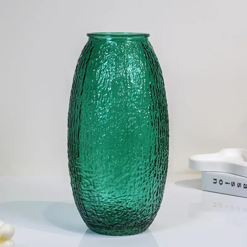 家用鲜花瓶客厅摆件阳台水培插花玻璃花瓶玻璃摆件无切口