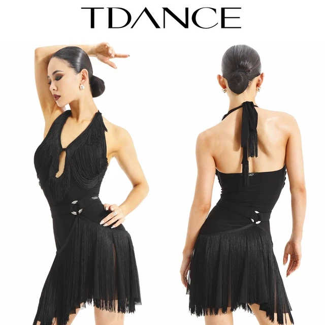 TDANCE拉丁舞练习服【金属圆环流苏】半裙设计感成人24新款GL-24