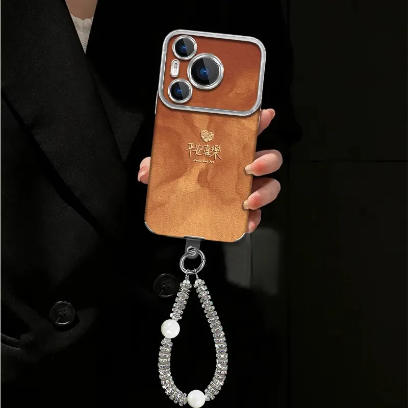 平安喜乐适用华为pura70pro大视窗小羊皮pura70全包70pro+手机壳