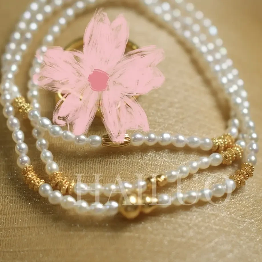 ins博主都在戴的小米珠手串项链天然珍珠