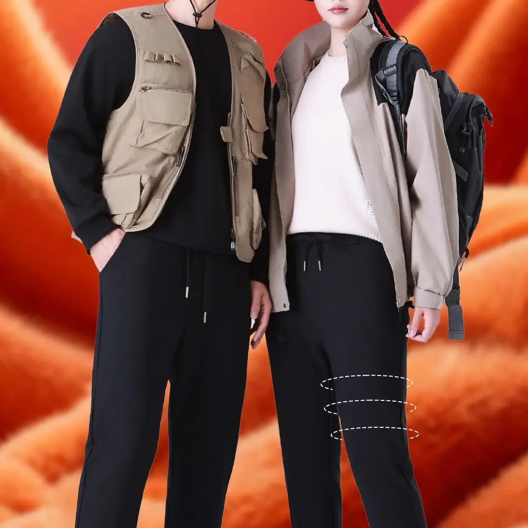 【银翅狐】秋冬前片鹅绒后片绵羊毛保暖弹力羽绒男女同款鹅绒裤2999