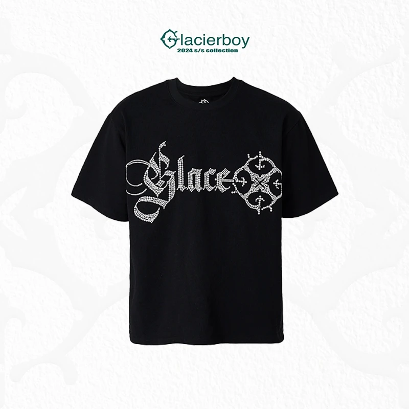 GLACIERBOY 2024SS 烫珠LOGO短袖T恤 HOT BEAD LOGO T-SHIRT