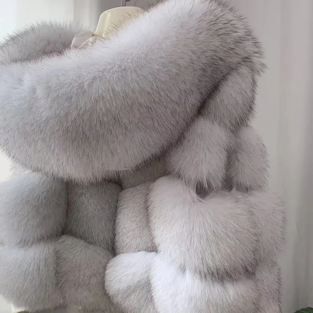 蓝狐环保毛毛加厚马甲