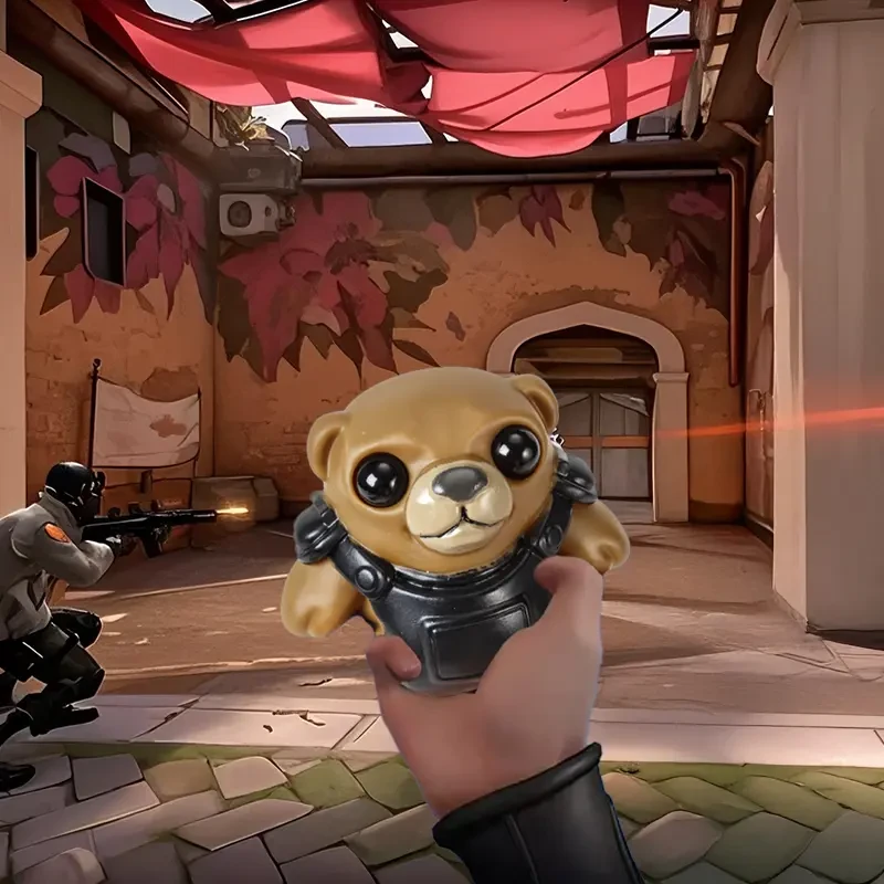 【高质量】无畏契约瓦罗兰特新款战术熊游戏棋盘吐刀乐解压捏捏乐~