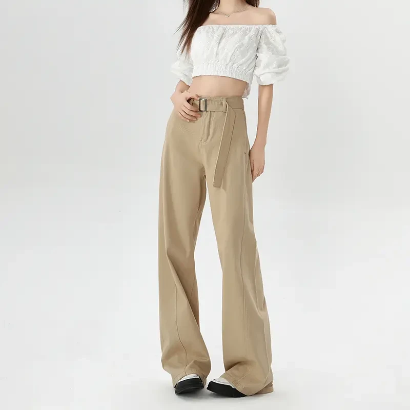 阔腿牛仔裤女款爆款2025新款春夏款高腰宽松显瘦百搭休闲直筒裤