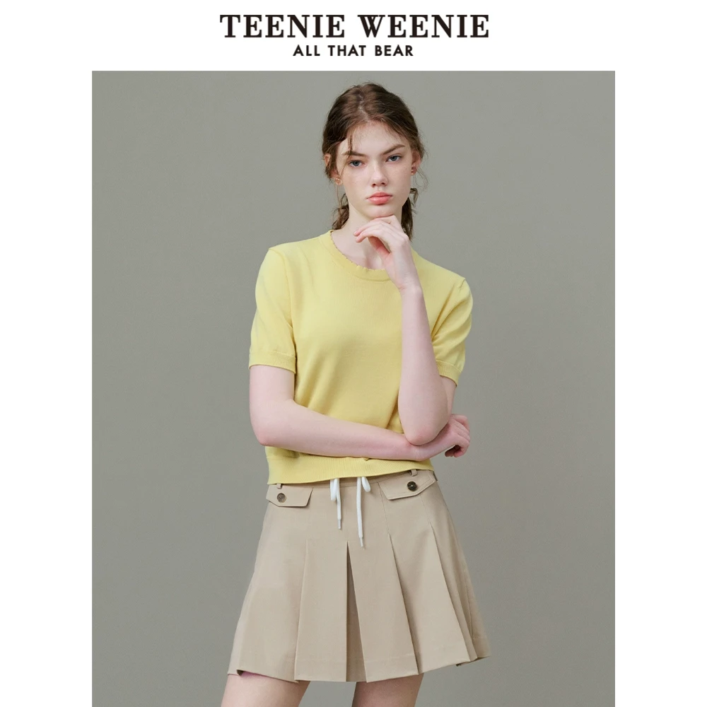 【商场同款新品】TeenieWeenie小熊25年新款花边领毛衣TTKW251201E