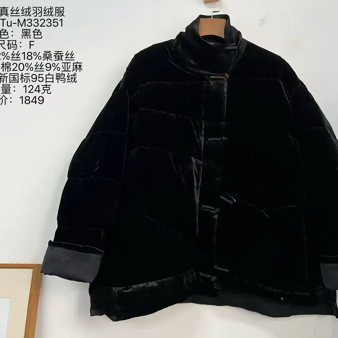 宽松型黑色厚款保暖棉袄上衣