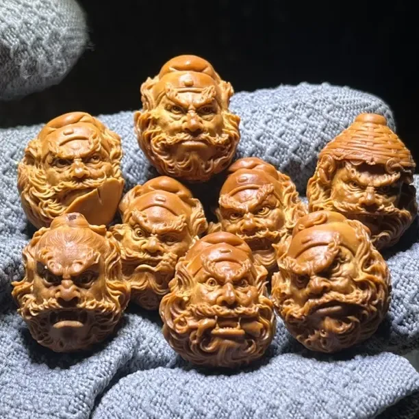 长安双面钟馗手串收藏级水晶核满工单籽工艺单圈双面玉化