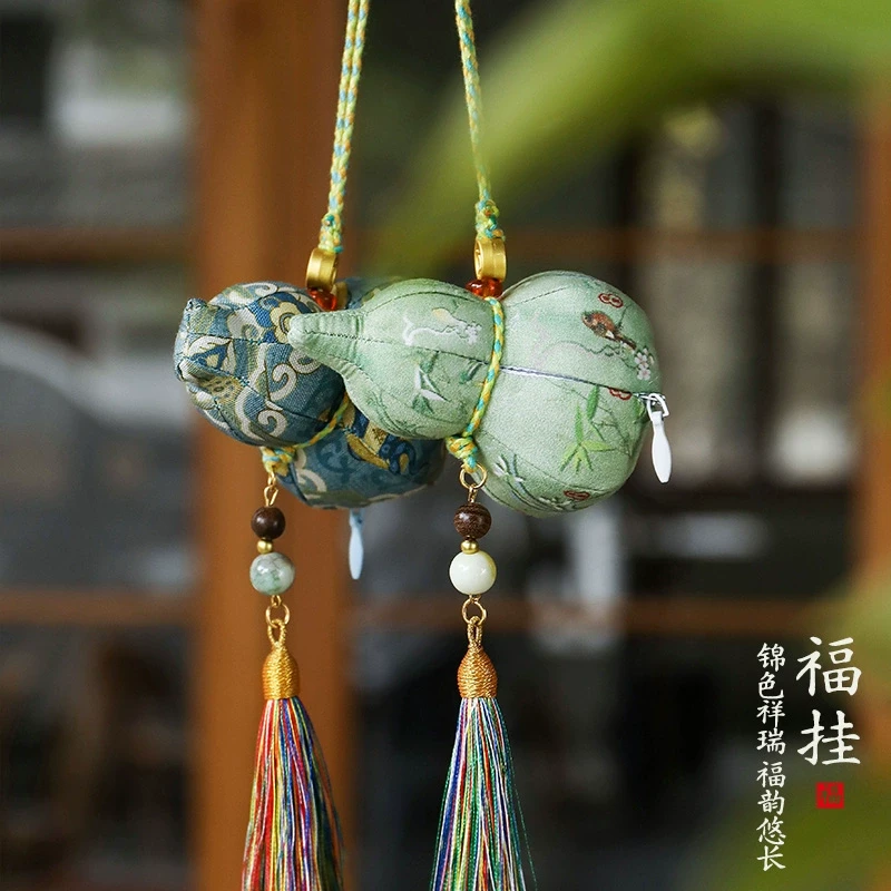 端午手工刺绣葫芦香囊艾草香包可替香料招财纳福平安福挂祥瑞福运