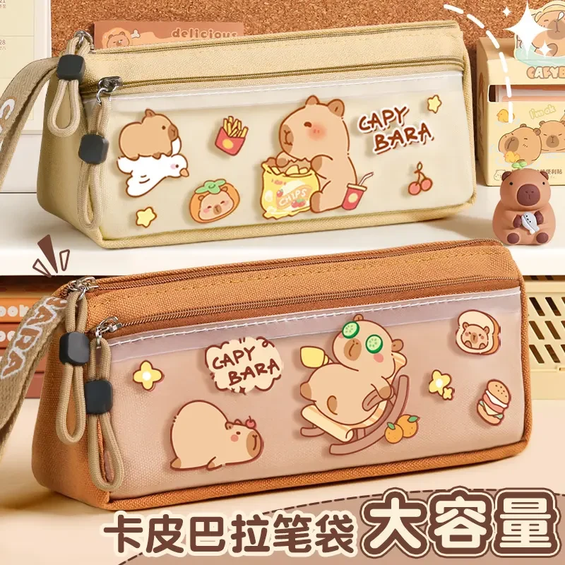新款大容量小学生文具盒女孩款男孩款高颜值文具袋女孩版铅笔袋