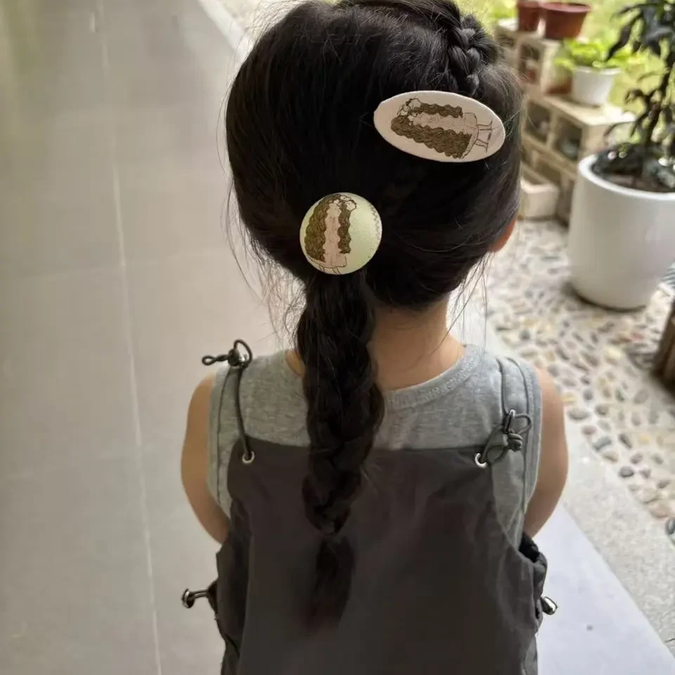 边夹一字夹女百搭气质头饰韩式甜美洛丽塔风优雅ins发夹发卡卡通