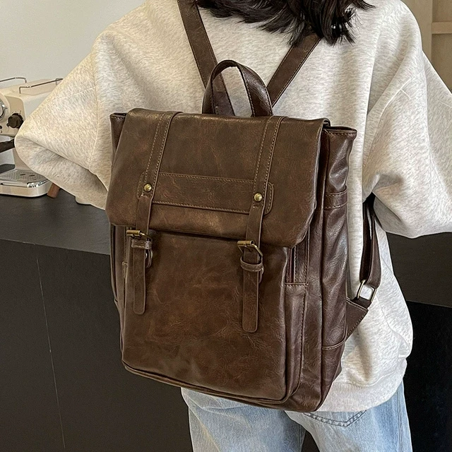 高级质感背包女士双肩包2025新款女生大容量书包大学生旅行手提包