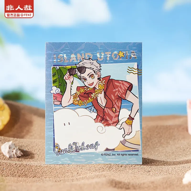 非人哉-海岛乌托邦系列【直播帮拆】伪拍立动漫卡通周边角色盲盒