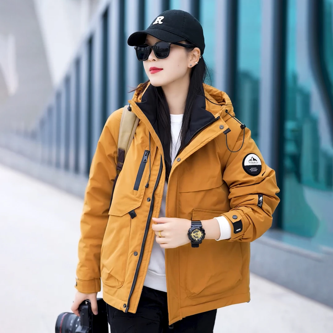 『运动羽绒服冲锋衣』连帽户外加厚保暖冬轻盈御寒锁温防水防风535