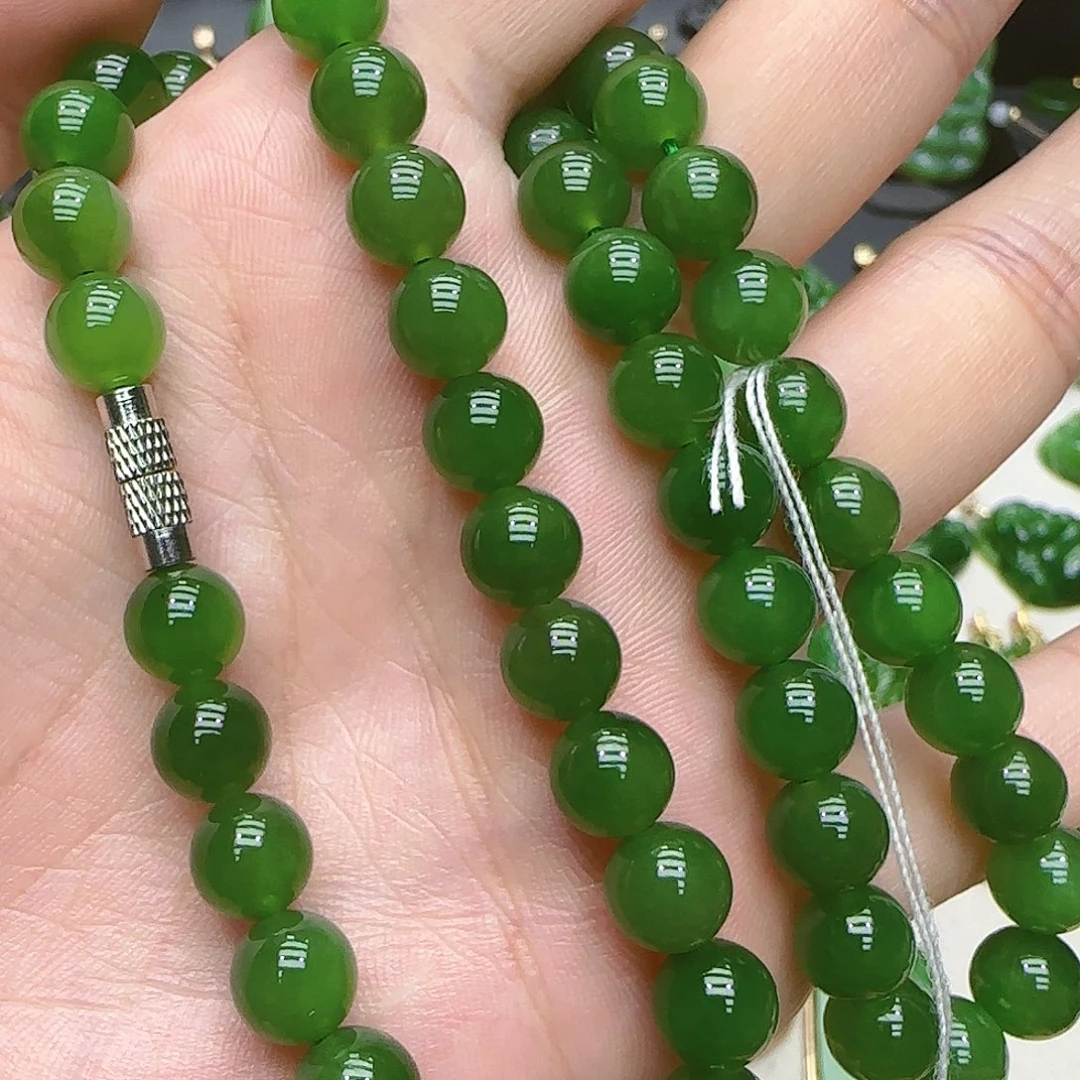 和田玉（碧玉）项链未镶嵌