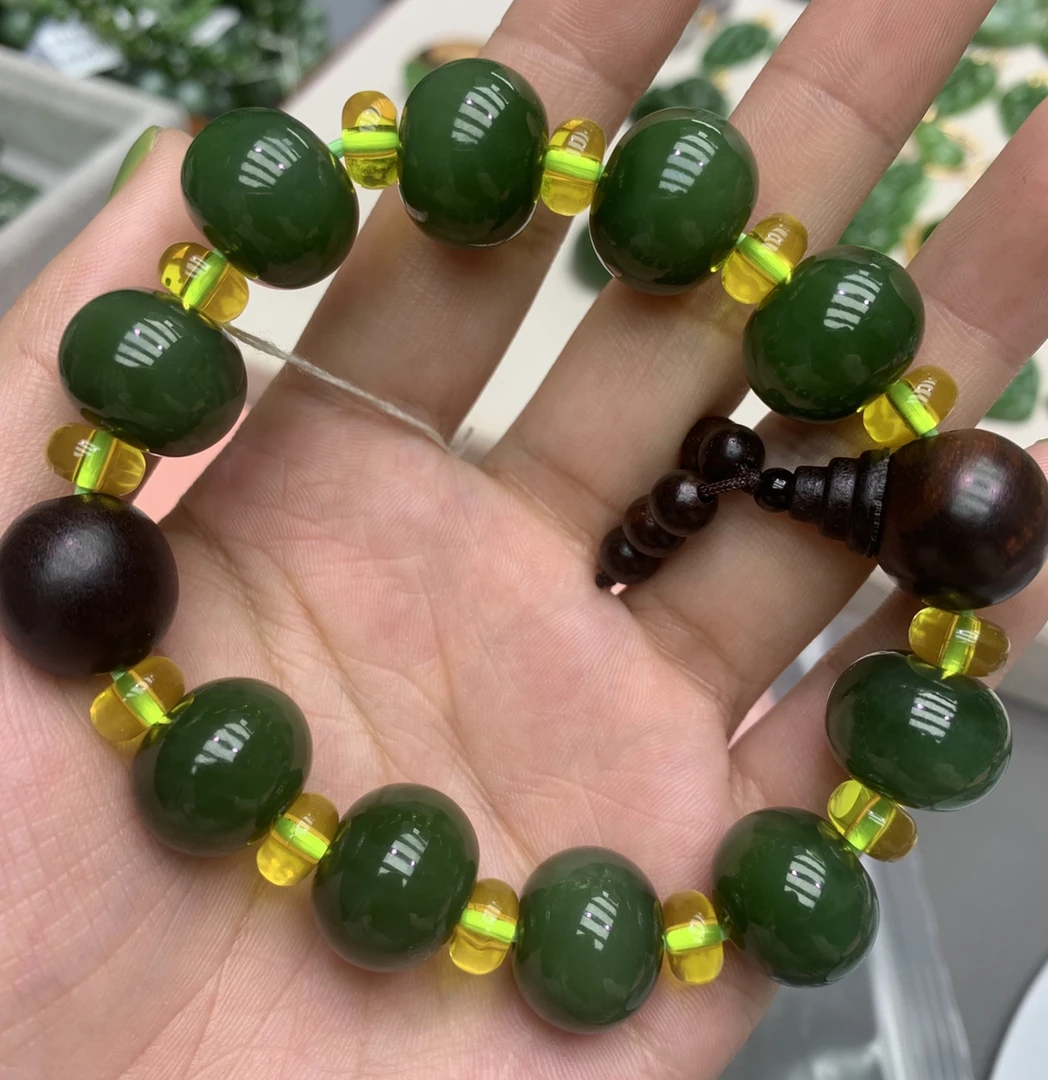 碧玉设计款单圈手串
