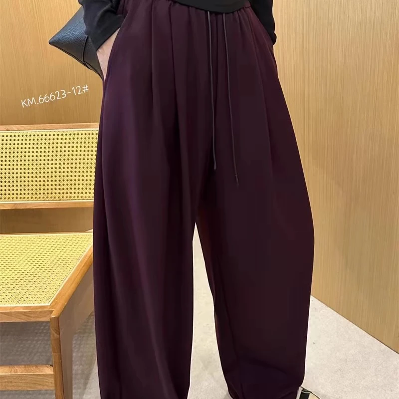 2420欧版抽绳休闲香蕉阔腿休闲裤