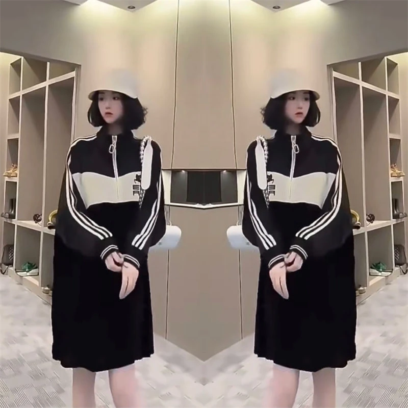 2766嘉琪时尚宽松中长款绒衫