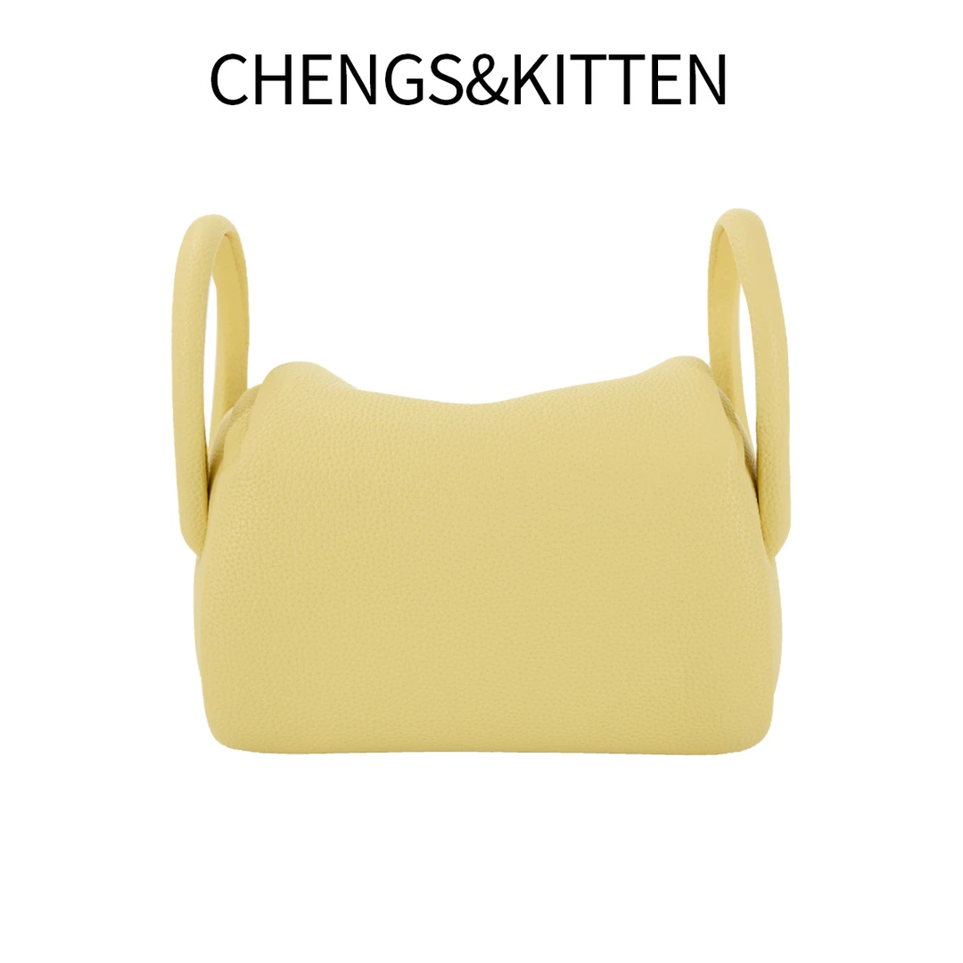 CHENGS&KITTEN [猪猪包]高级感小众单肩斜挎包女款黄色大号