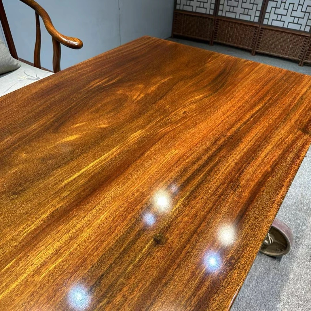 原木大板桌圆盘豆材质196+73+8