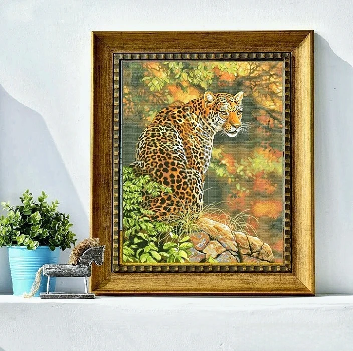 法国DMC十字绣-41120林中虎50x62cm31色订制慎拍