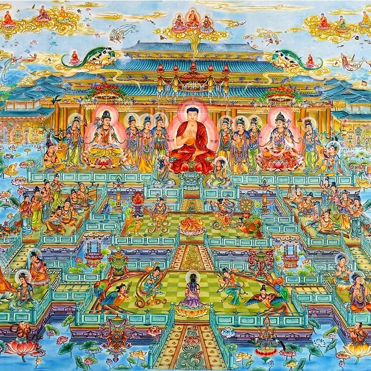法国DMC十字绣-西方极乐世界全佛万佛图圣众集会订制慎拍
