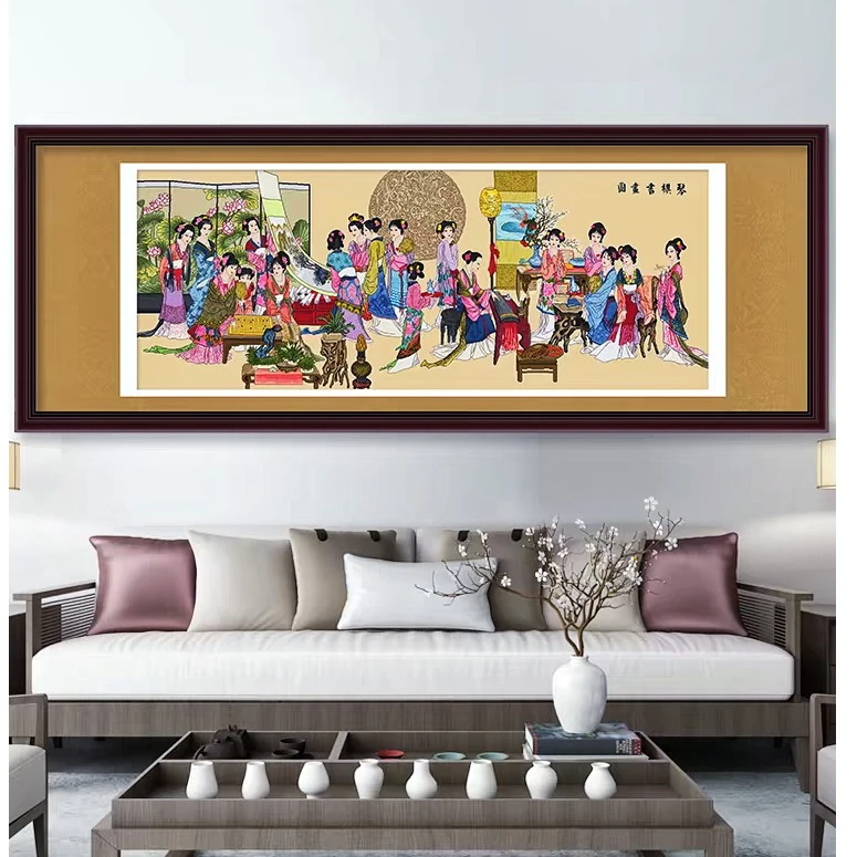 法国DMC国风收藏十字绣-琴棋书画客厅