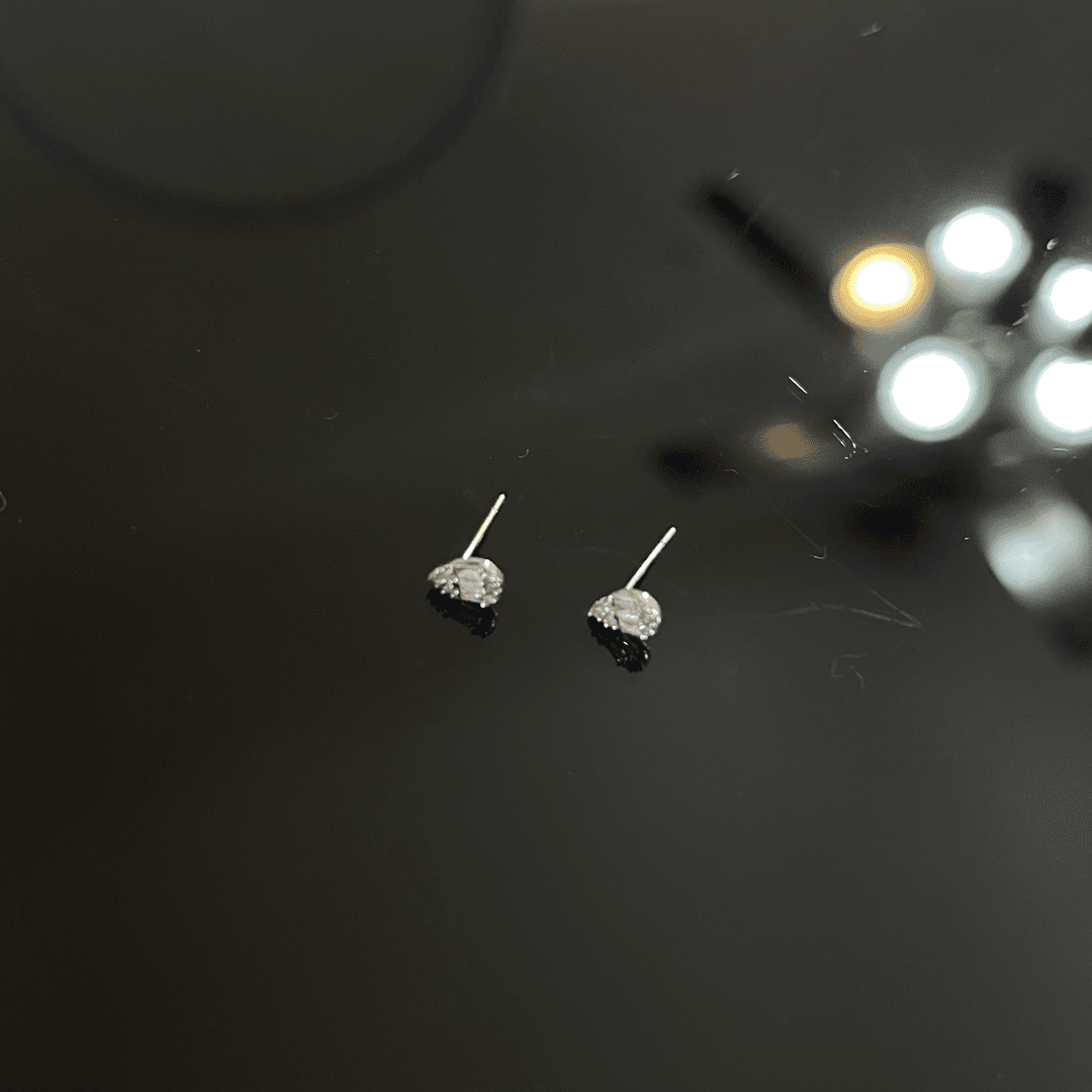 QANNA【原创】18K金20分轻奢百搭水滴钻石耳钉