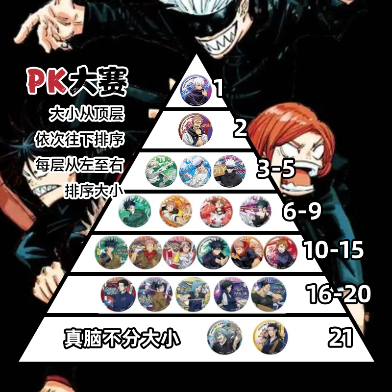 【PK】卡游咒术徽章极彩艺术动漫盲盒徽章(代拆)