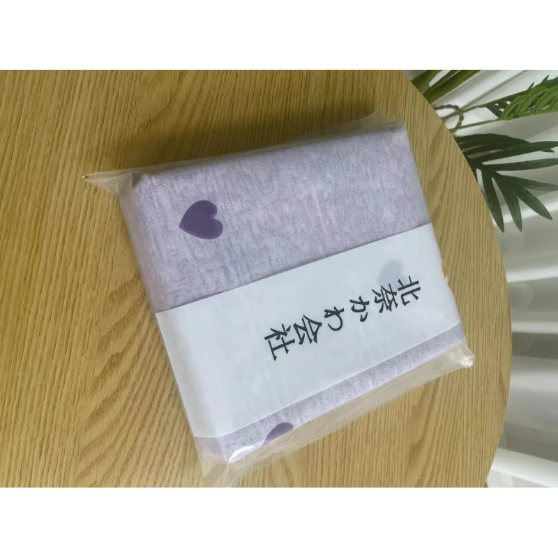 【北奈かわ会社】纯棉老粗布加大透气吸汗枕套 48*74 浪漫爱心紫