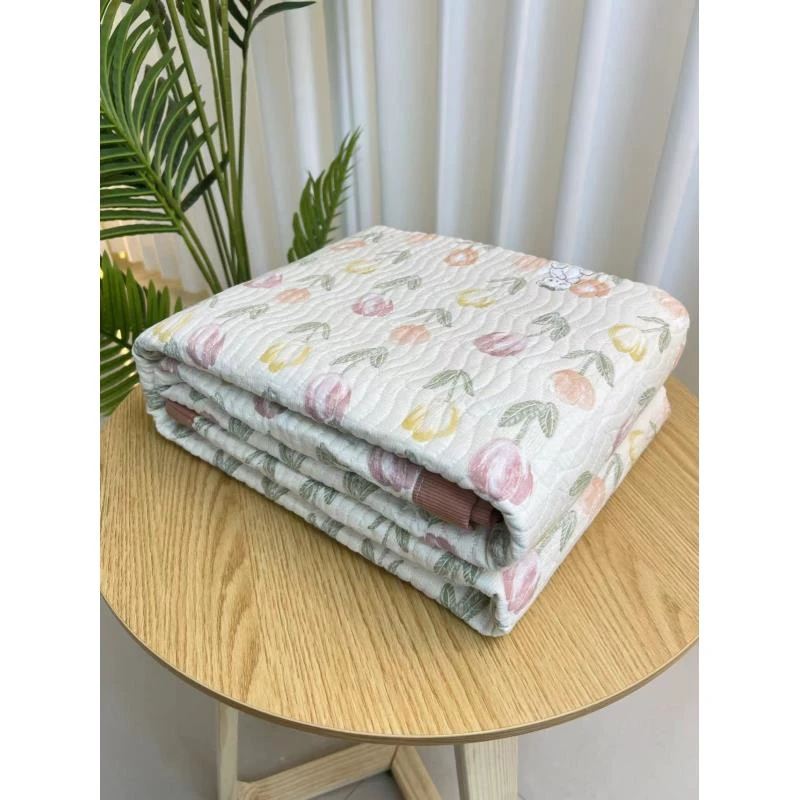 【北奈かわ会社】云纱棉绗缝透气可机洗 四季床盖200*230 花熊梦境