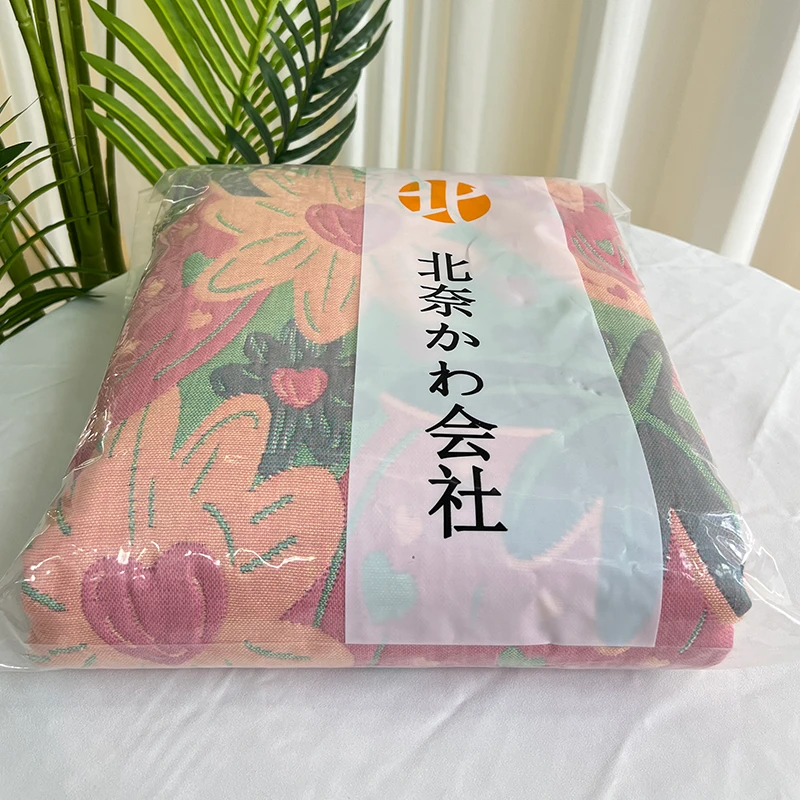 【北奈かわ会社】多层纯棉纱布多功能盖毯空调被200*230 草莓花心