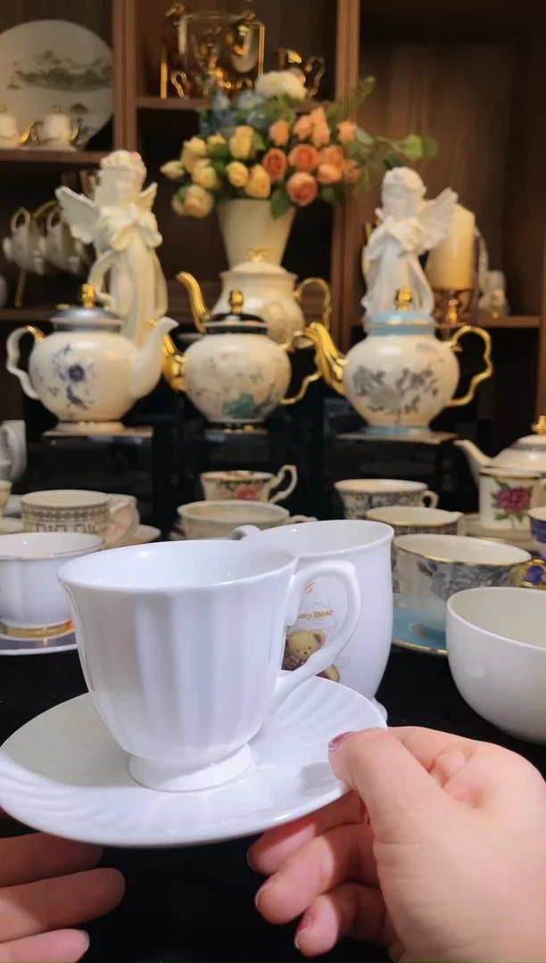 【闪购商品】骨瓷白色福利杯碟