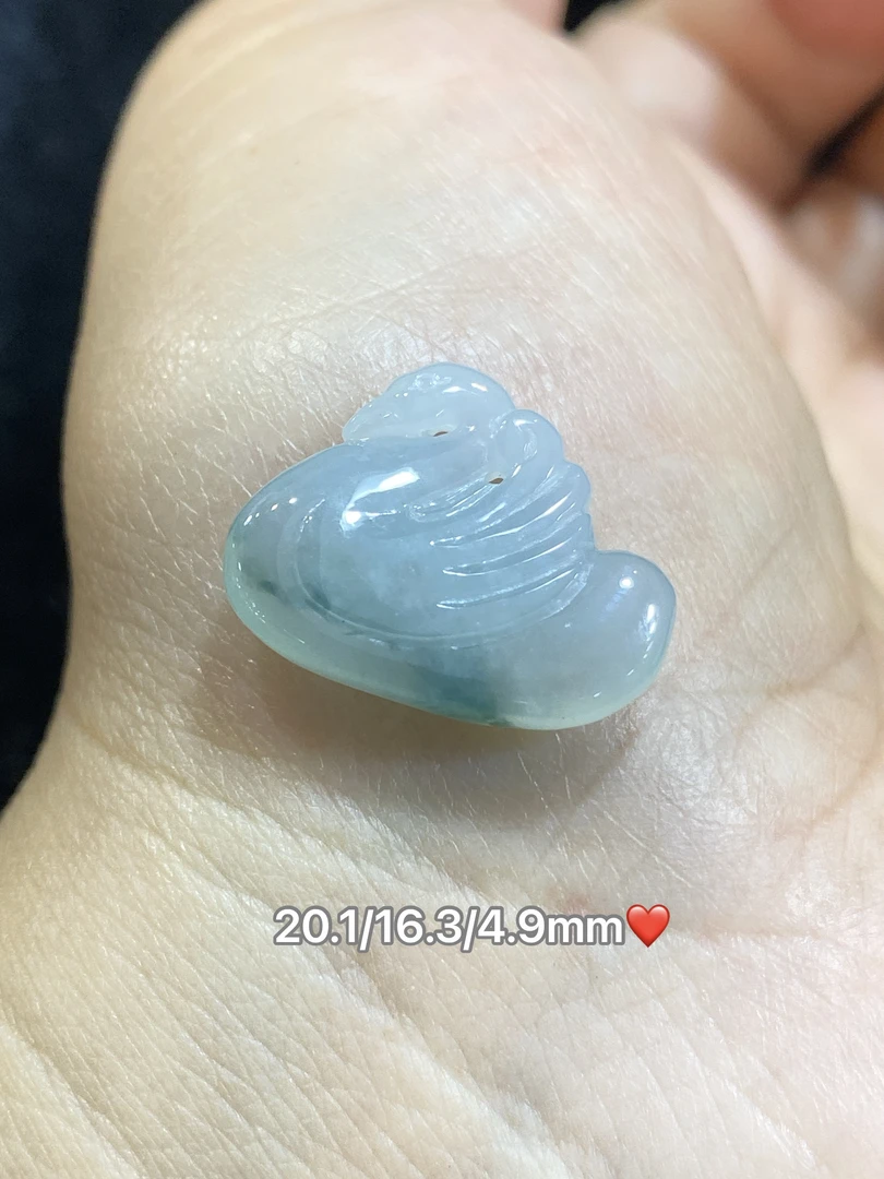 缅甸翡翠A货飘花白天鹅小精品吊坠项链挂件天然玉石颈饰包邮证书