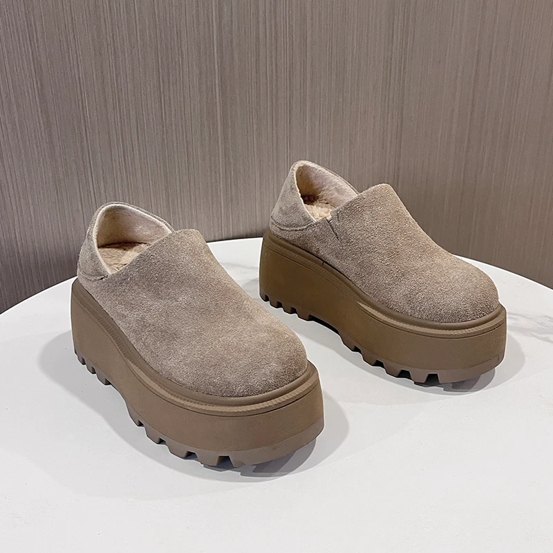 【奔赴】增高9cm  2024冬季小个子百搭勃肯保暖加绒雪地靴G370