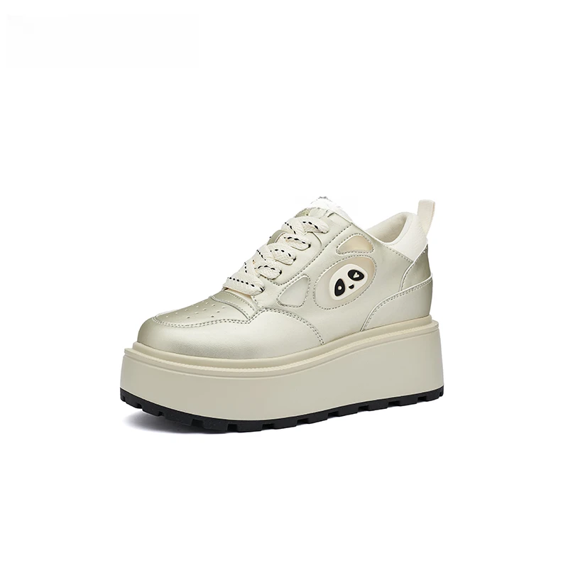 增高9CM 2024年新款春秋小白鞋厚底百搭内增高小个子女鞋 2840