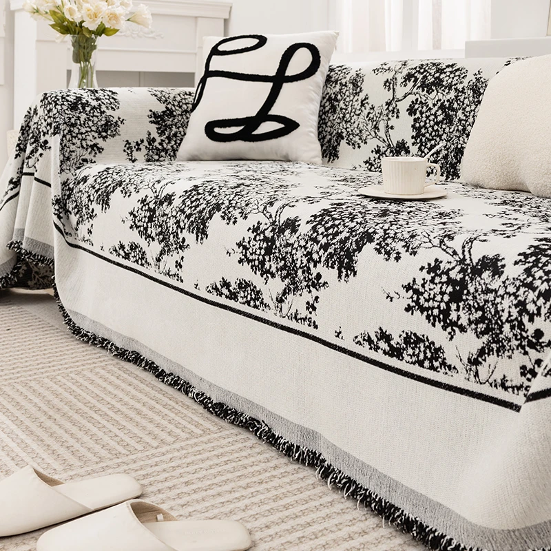 2025新款客厅沙发巾ins风盖布全盖沙发垫套罩盖毯单三人四季通用