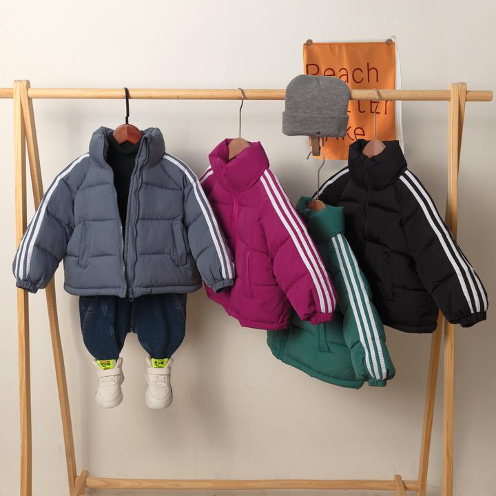 2025冬季新款男童休闲加厚棉衣外套女童立领保暖棉服